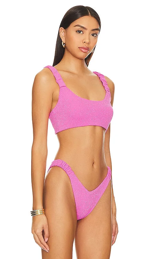 BEACH RIOT Effie Bikini Top in Pink