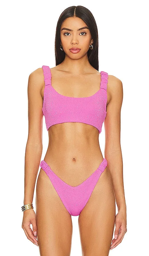 BEACH RIOT Effie Bikini Top in Pink