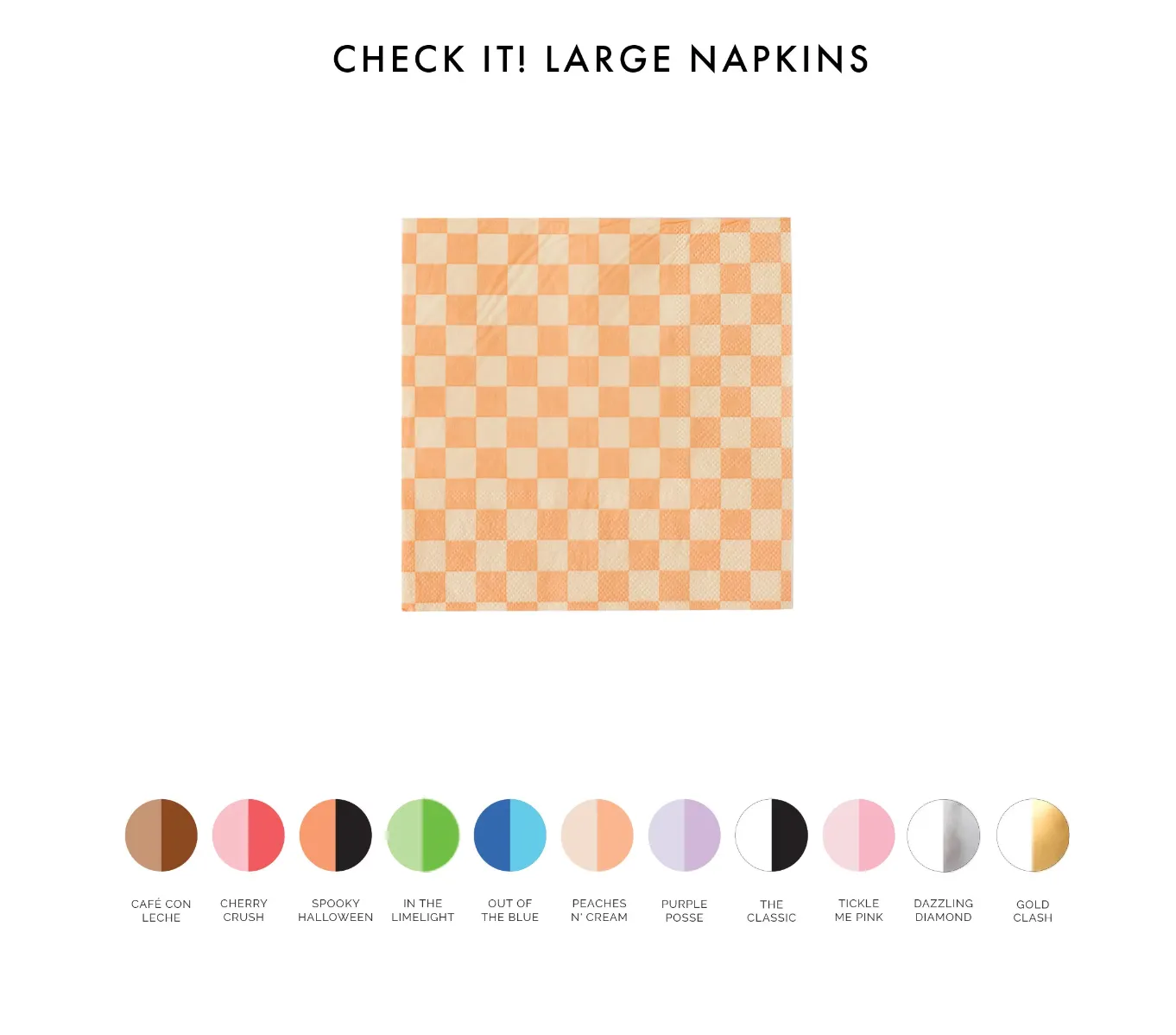 Check It! Cocktail Napkins - 20 Pk. - Peaches N' Cream