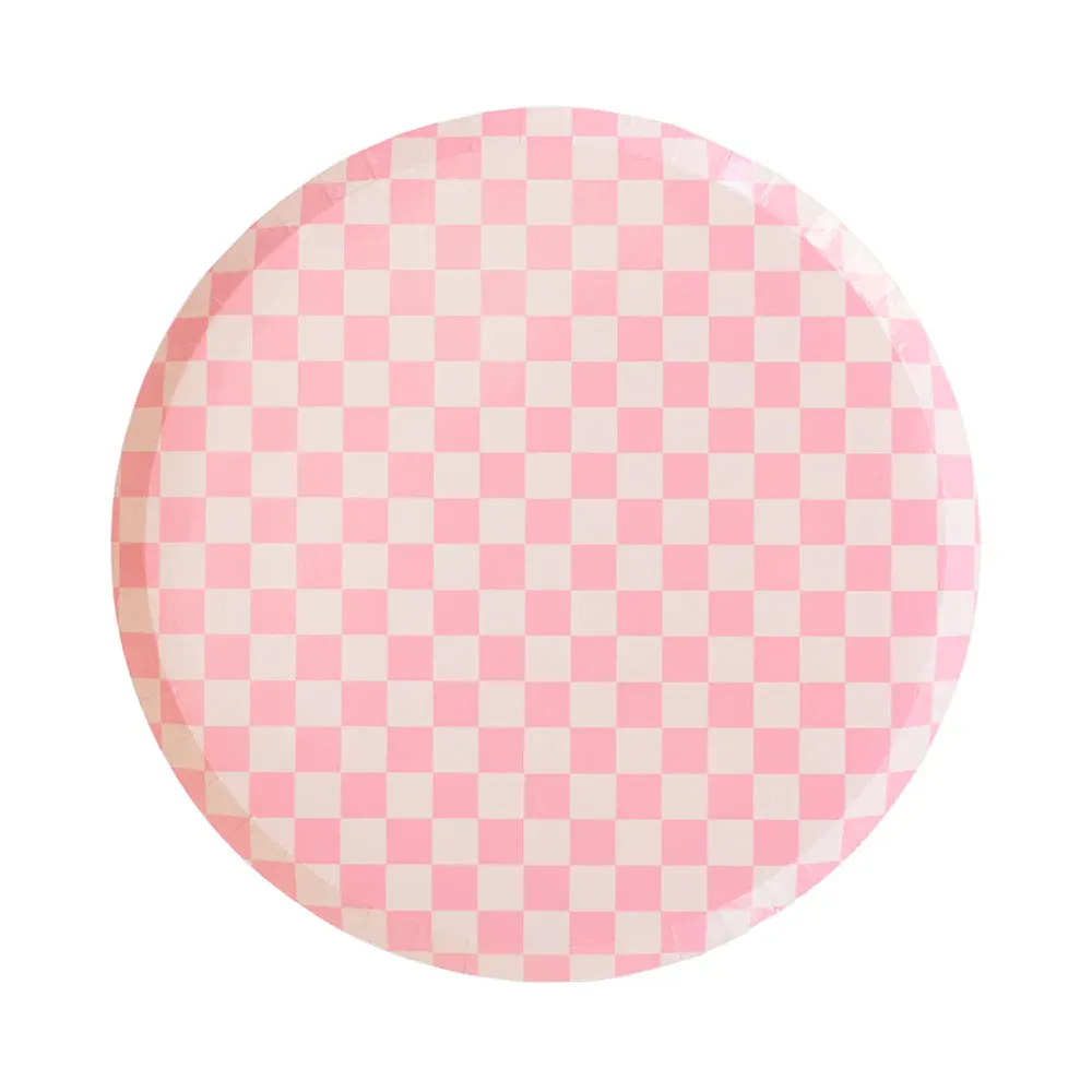 Check It! Tickle Me Pink Dinner Plates