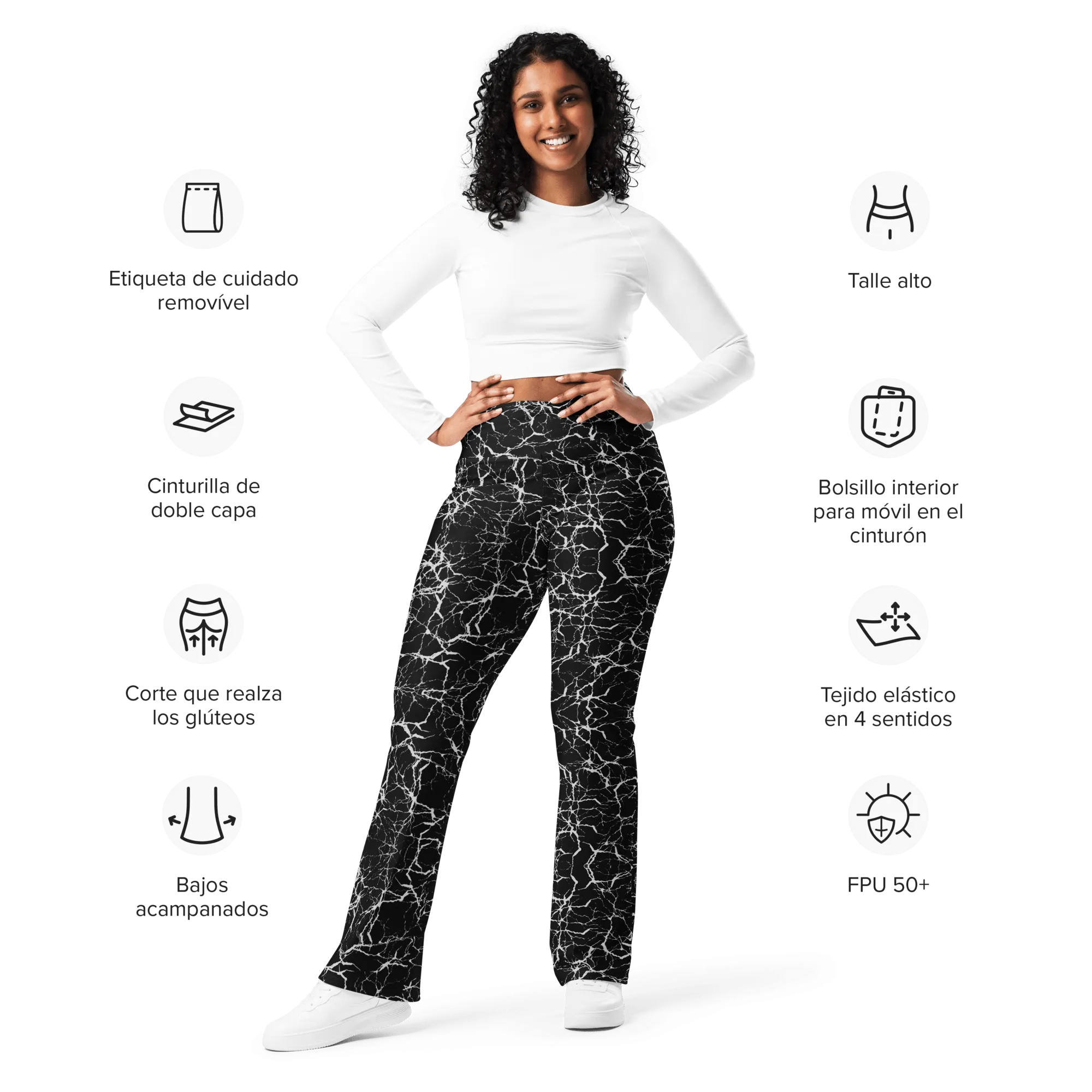 Cracked Chaos Flare Leggings (READY TO SHIP)