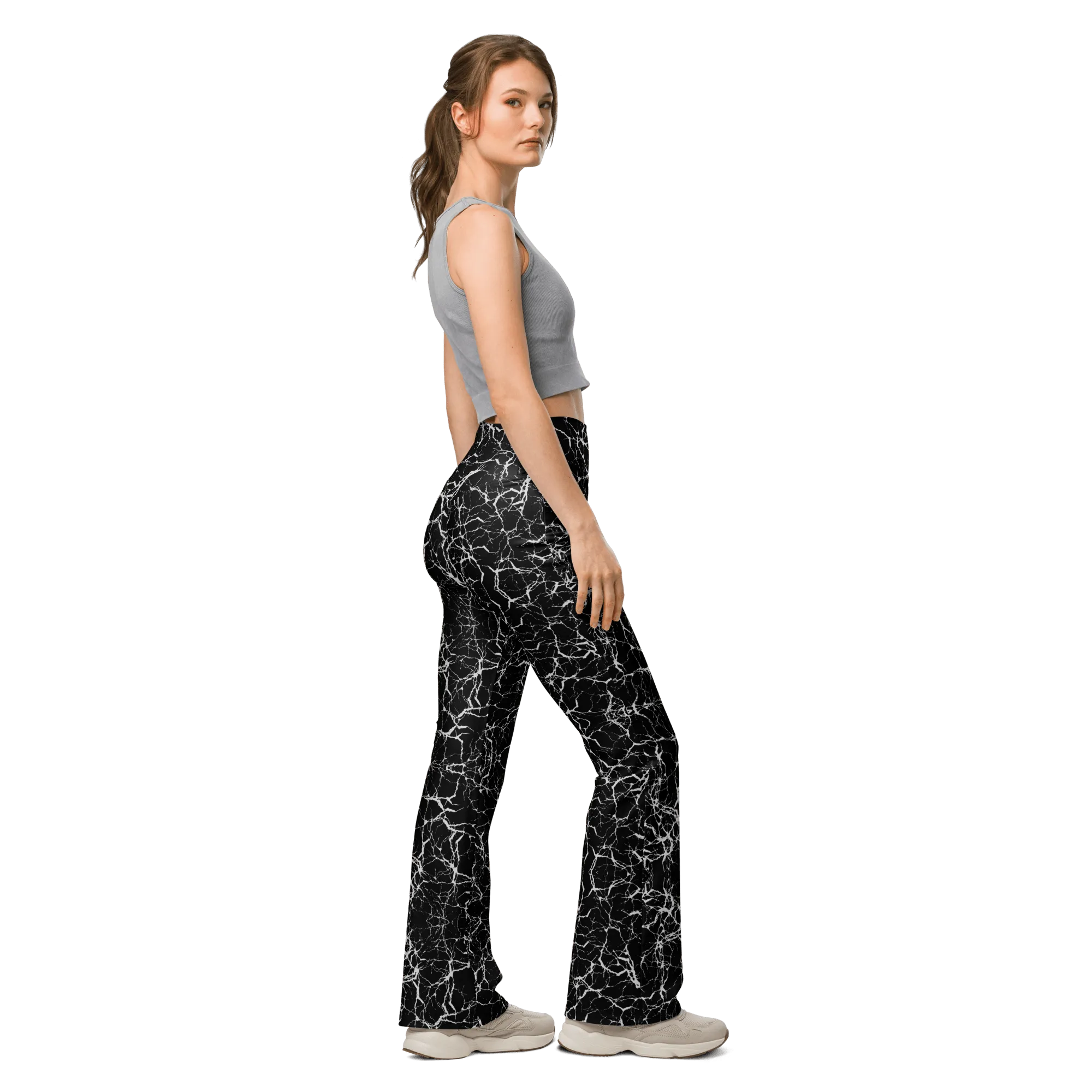 Cracked Chaos Flare Leggings (READY TO SHIP)