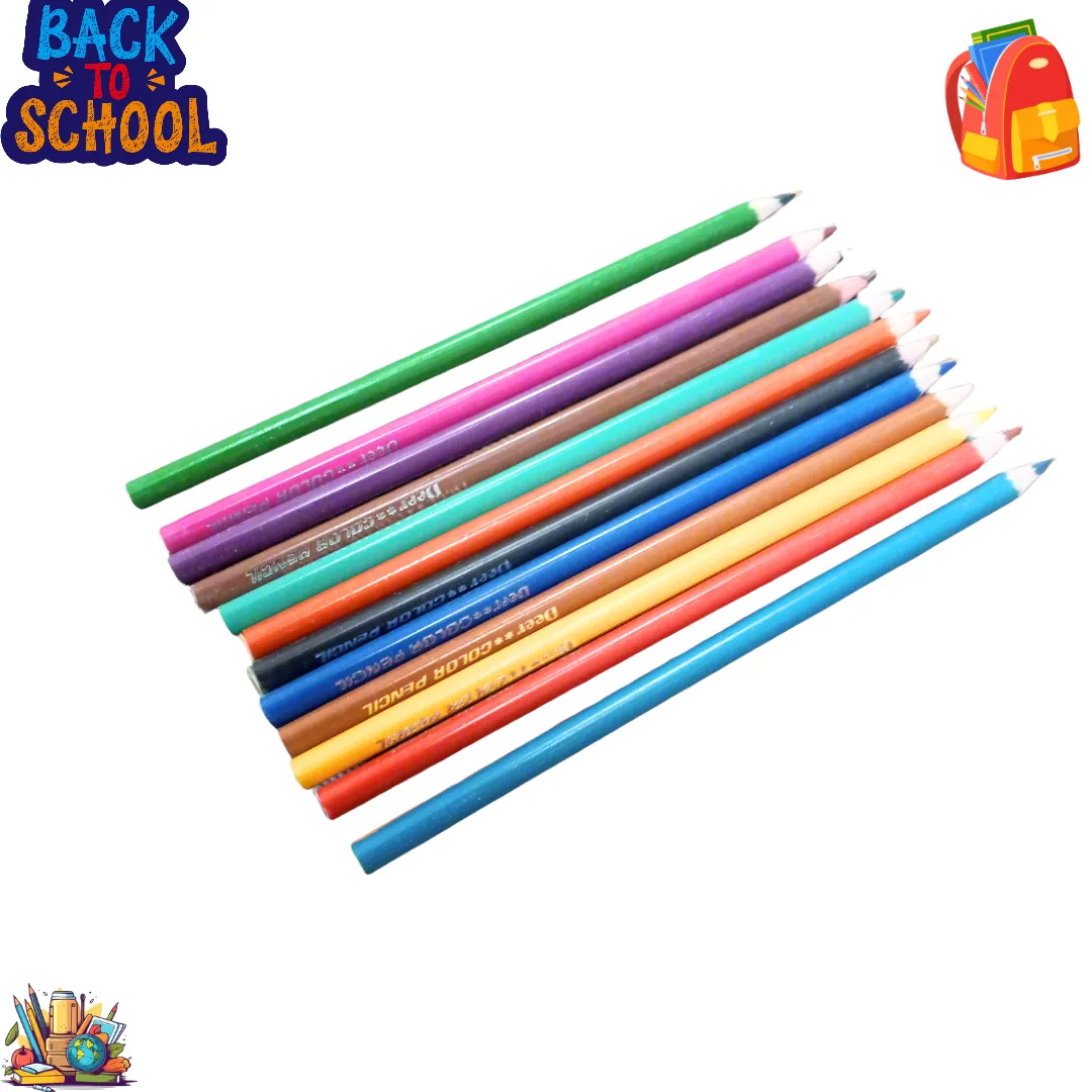 Deer - 12 Pieces - Color Pencils - Cone