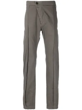 Diagonal Fly Slim Pant Olive