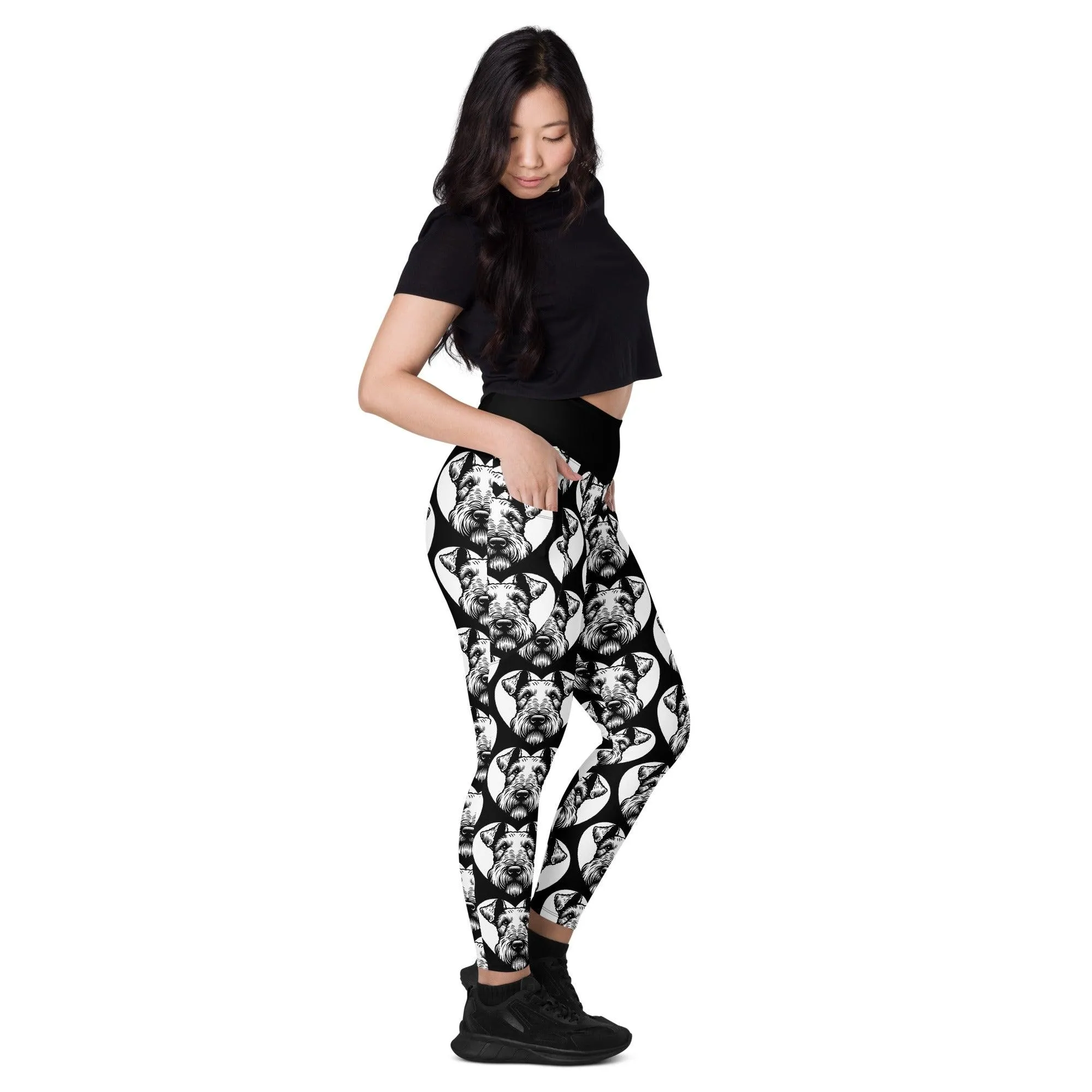 DOG BREED LEGGINGS with pockets - AIREDALE TERRIER - HERTTAHOUND