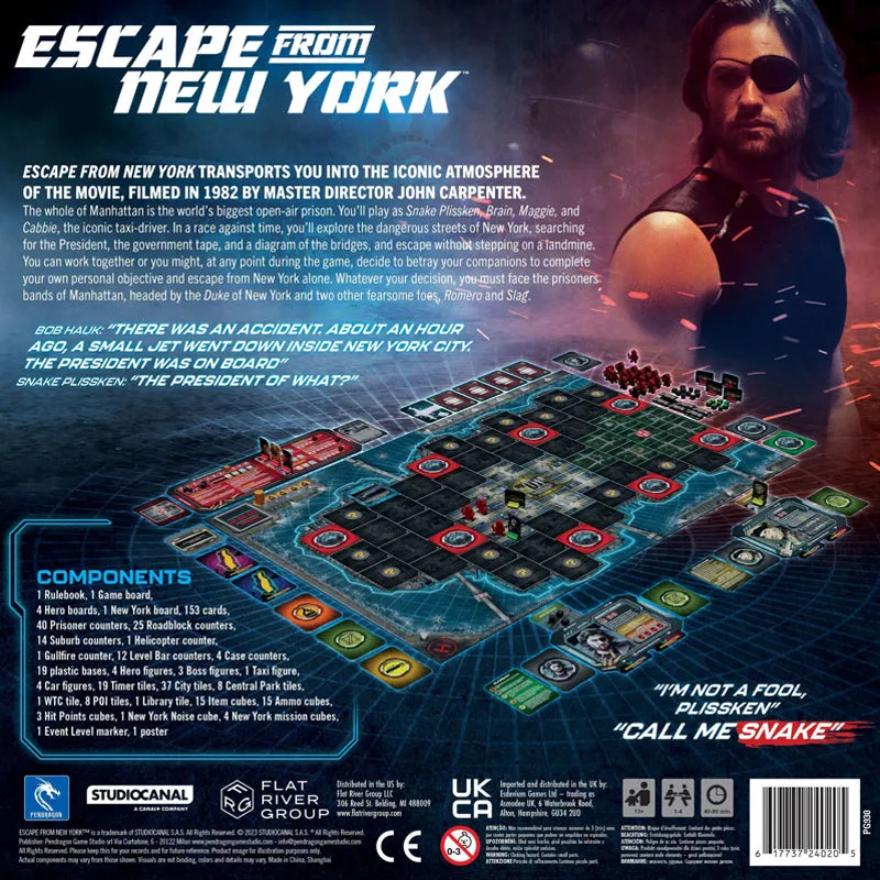 Escape From New York Semi Co-op Board Game