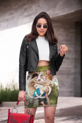 Girl & Cupid Pencil Skirt