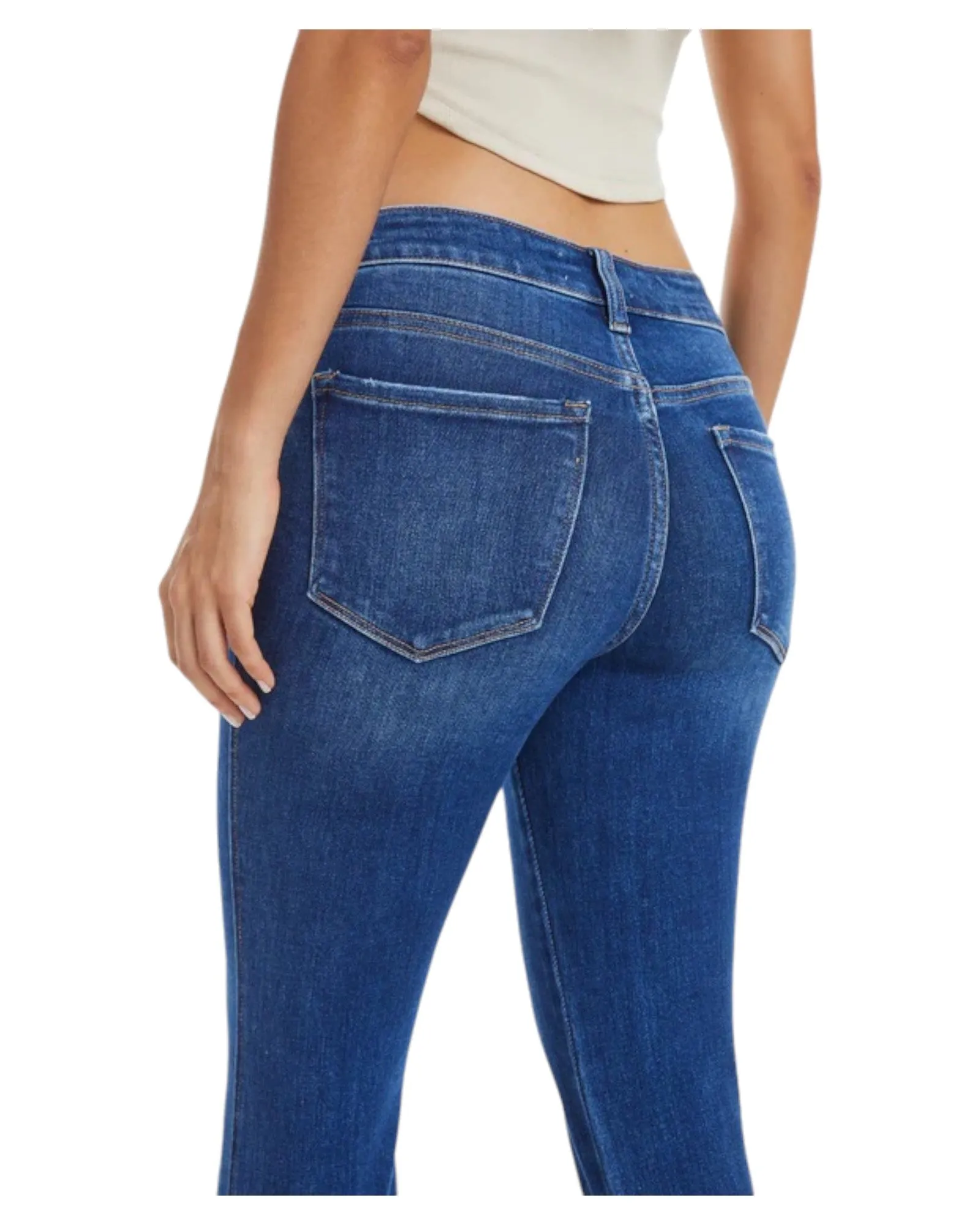 Indigo High-Rise Flare Jean with Side Slit