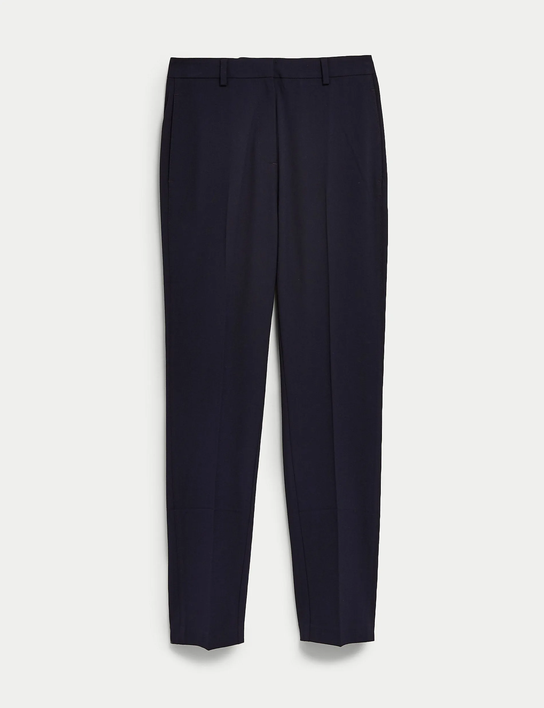 Marks & Spencer Slim Fit Stretch Ankle Trousers, Navy