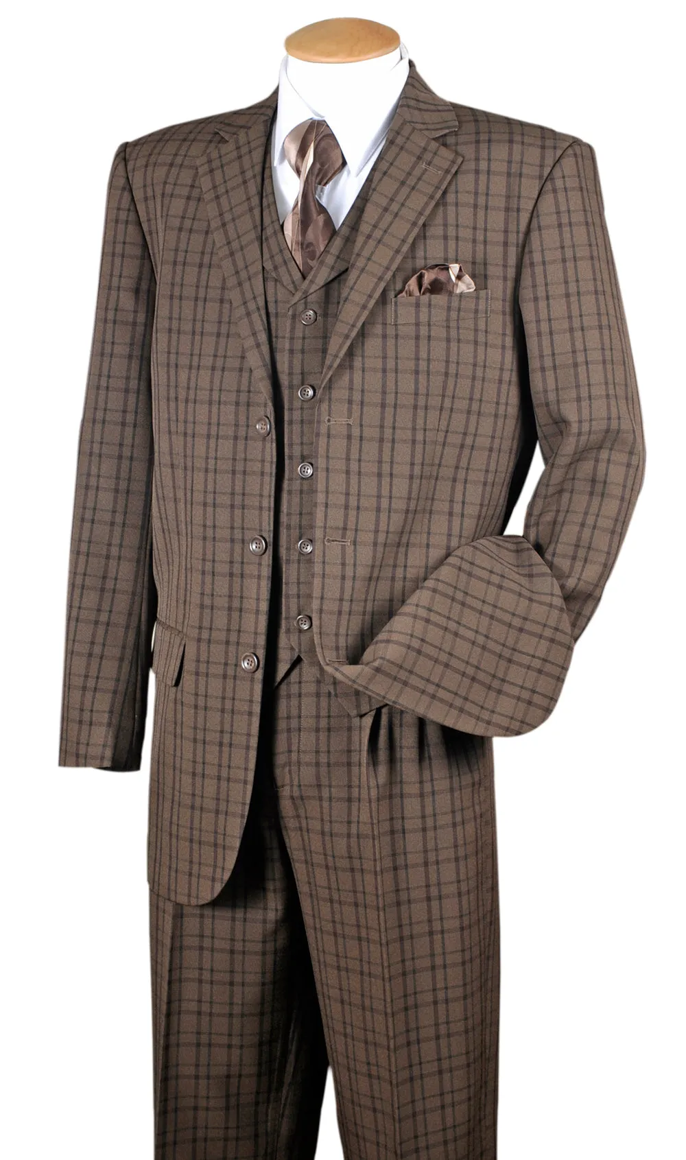 Milano Moda 5802V6-BR Mens Suit