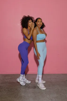 MIZO Pastel High Waisted Non-Seamless Compression Workout Leggings