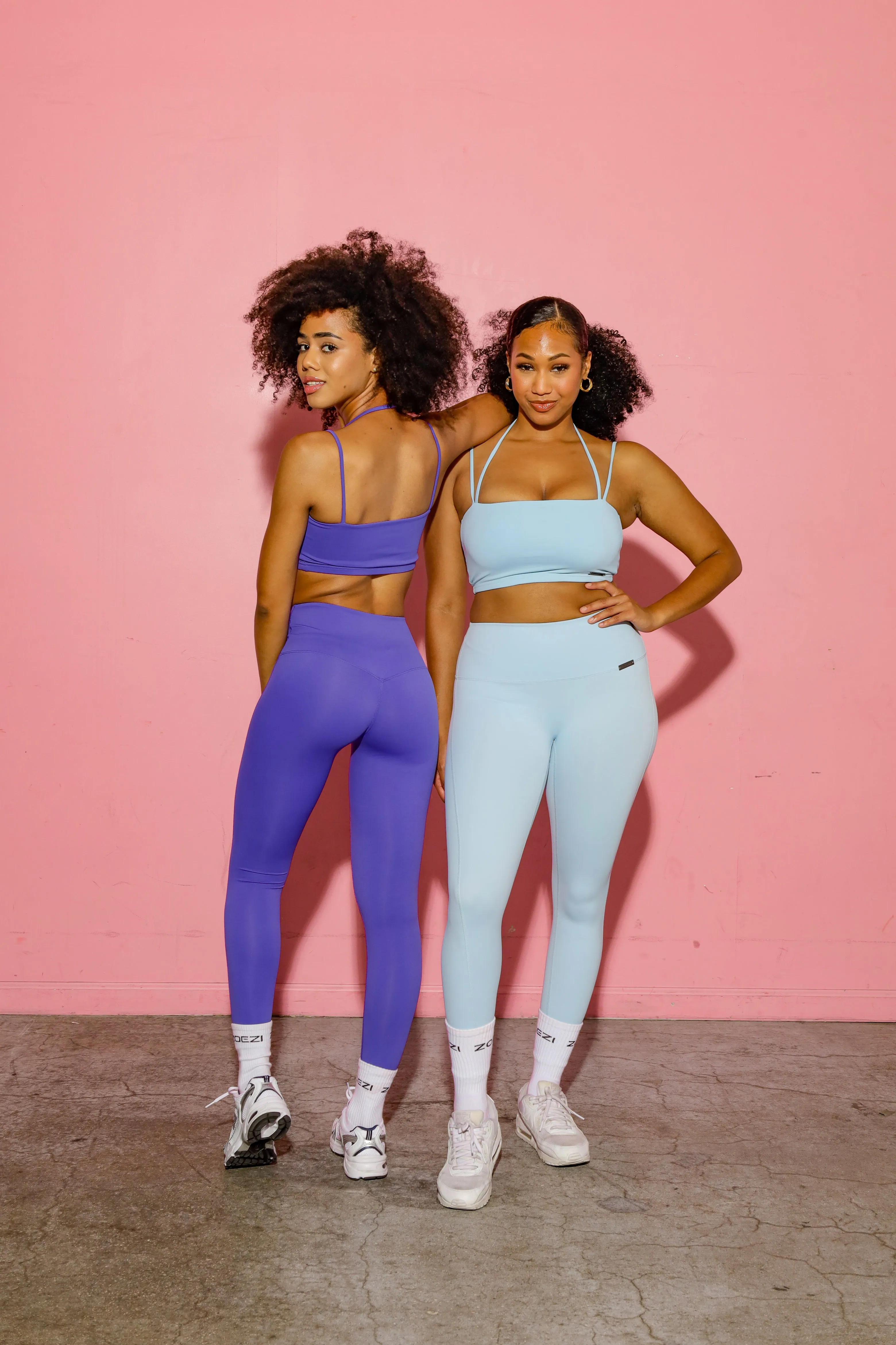 MIZO Pastel High Waisted Non-Seamless Compression Workout Leggings