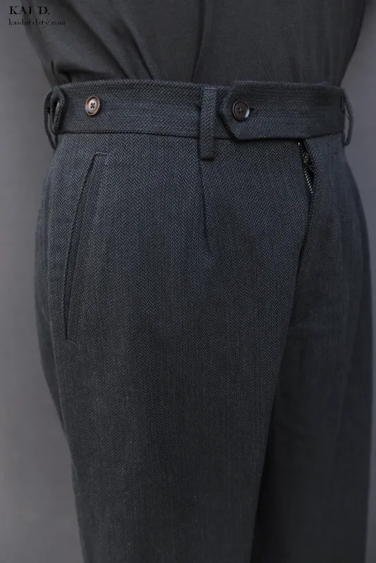 Novelist Trousers - Cotton Herringbone - 38