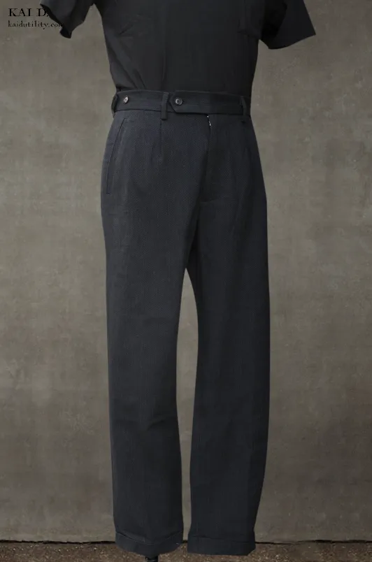 Novelist Trousers - Cotton Herringbone - 38