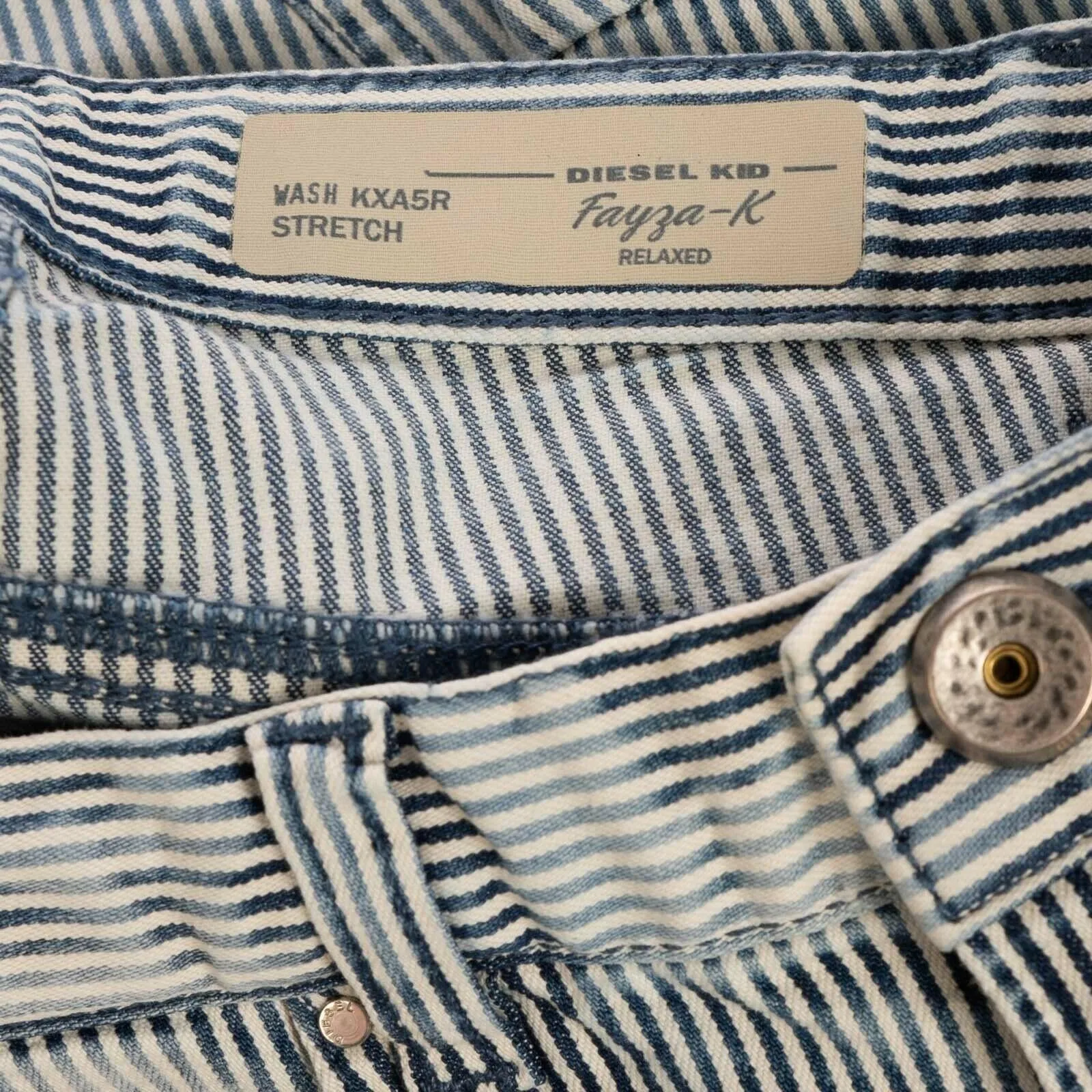 NWT - Diesel 'Fayza-K' Relaxed Engineer Stripe Denim Jeans