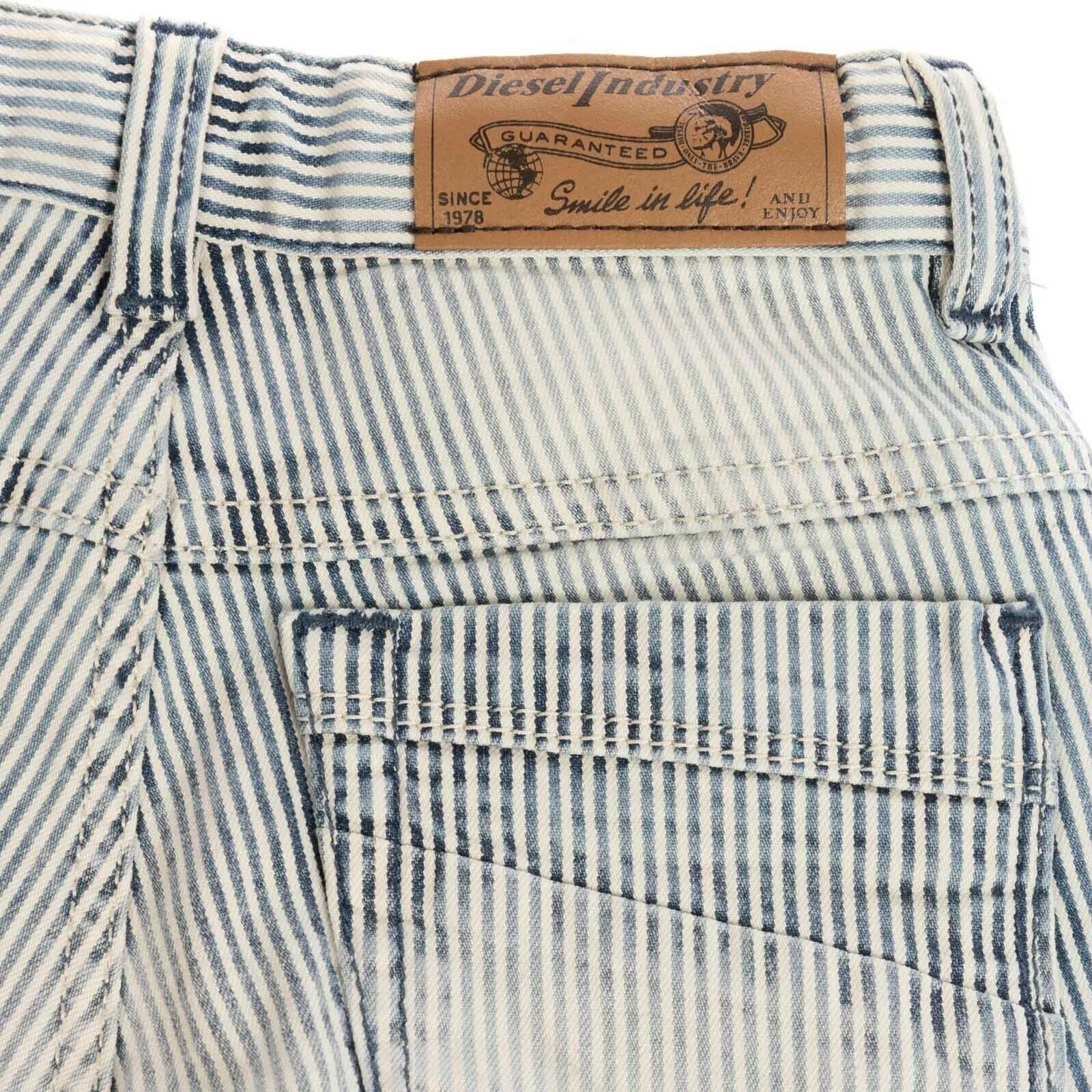 NWT - Diesel 'Fayza-K' Relaxed Engineer Stripe Denim Jeans