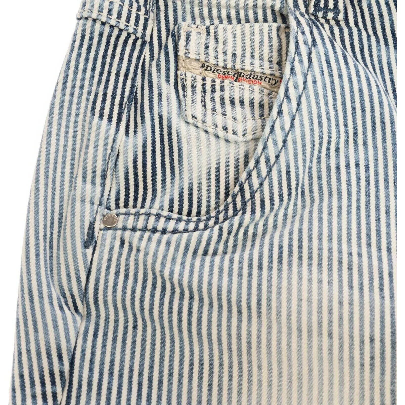 NWT - Diesel 'Fayza-K' Relaxed Engineer Stripe Denim Jeans