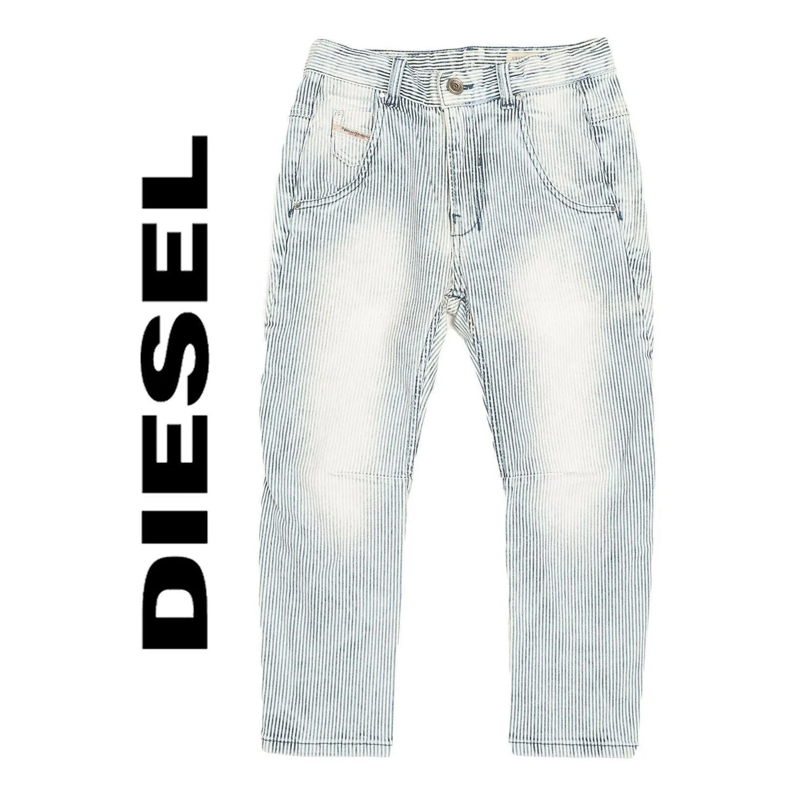 NWT - Diesel 'Fayza-K' Relaxed Engineer Stripe Denim Jeans