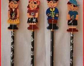 Pirate Pencil with 3 pce Eraser