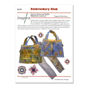 Quirky Denim Embroidery Club Disk #122