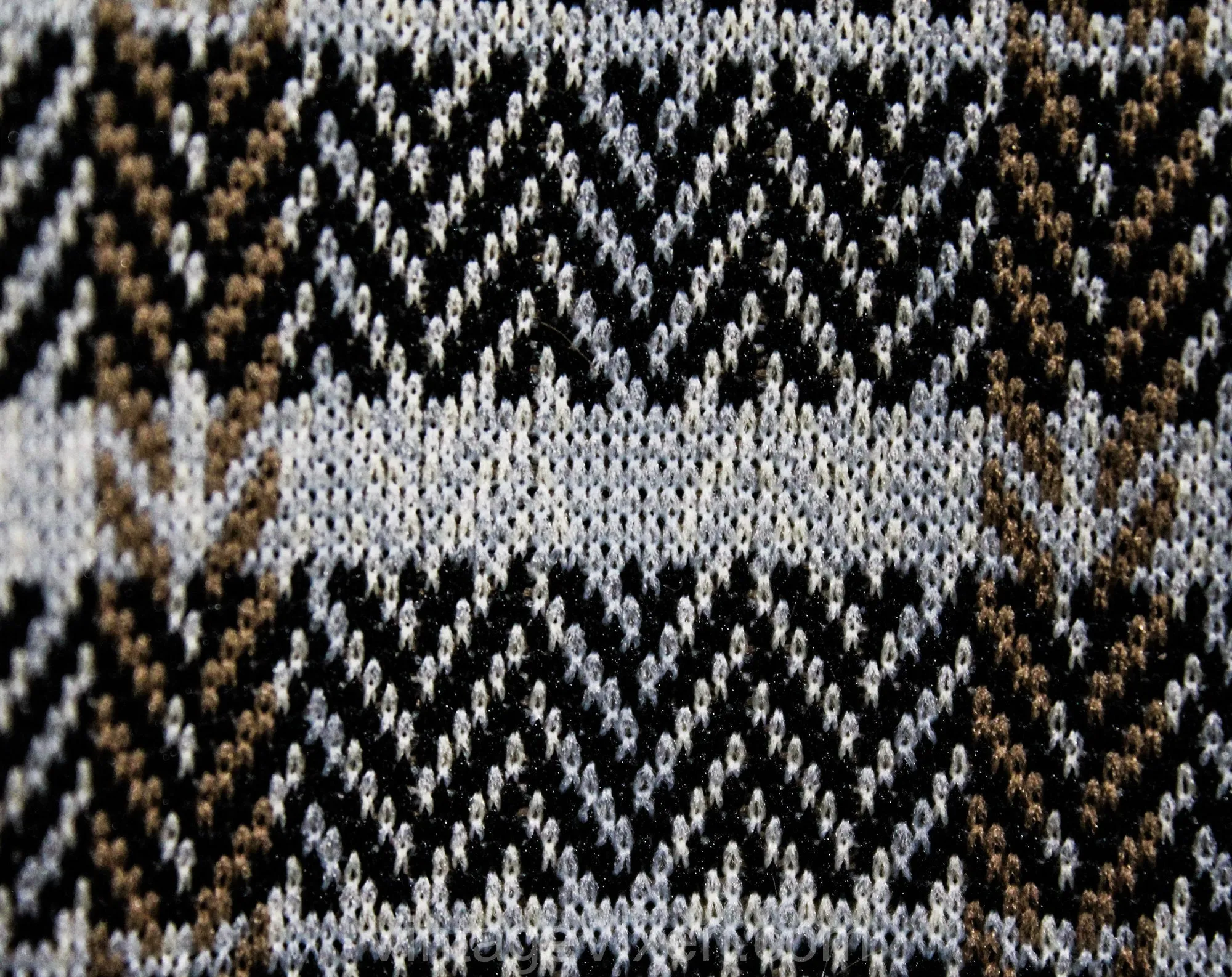 Size 10 1970s Polyester Pant - 70s Synthetic Knit Wide Leg Trouser - Beige Black White Gray Plaid Stripe - Classic Womens Lib Era - Waist 31
