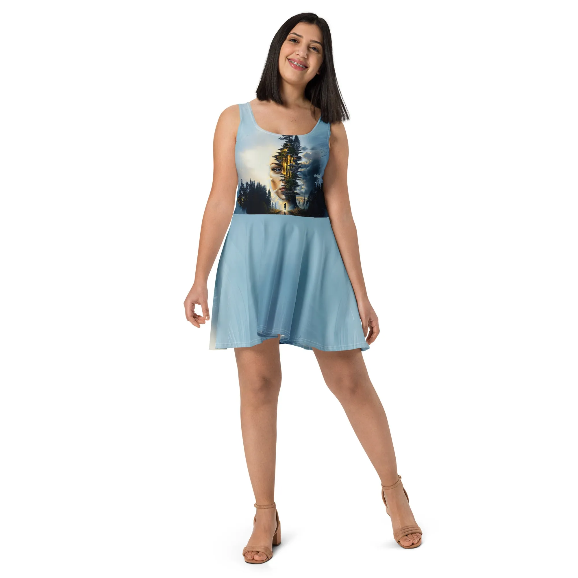 Whispers of Growth Skater Dress