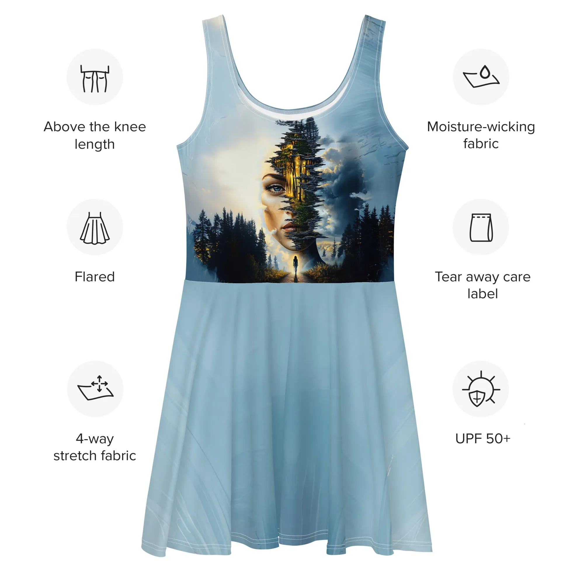 Whispers of Growth Skater Dress
