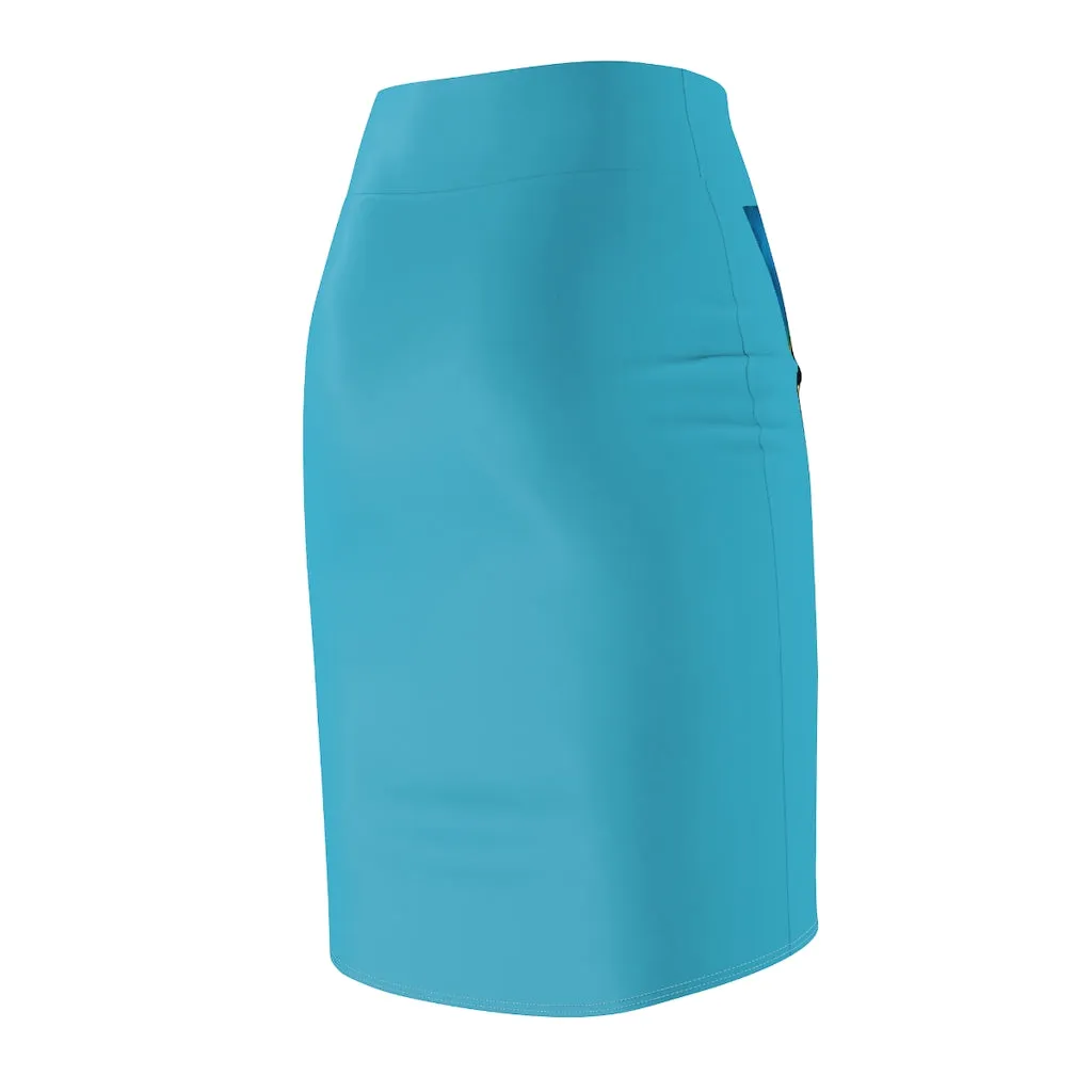 Women's Pencil Skirt   Flowers