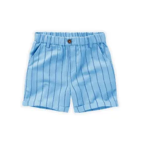 Woven Chino Shorts Thin Stripes Breezy Blue
